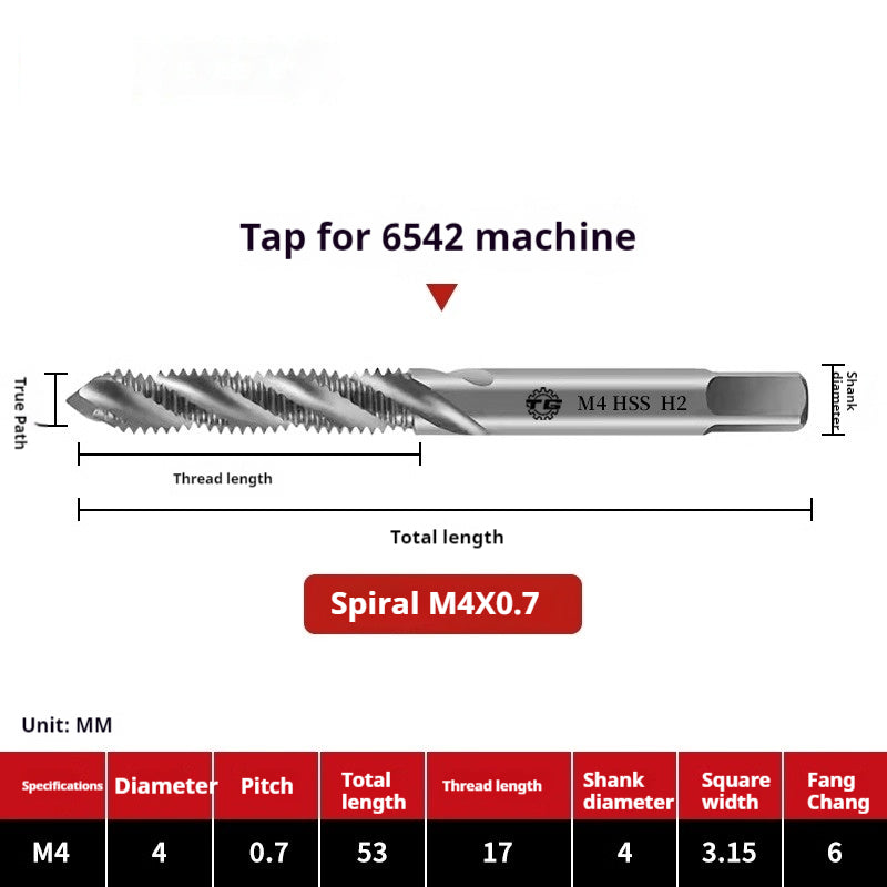 2109-Spiral tap tapping M2 fine tooth iron, aluminum, copper steel, stainless steel, special tapping drill bit M3M4M5M6 Shandong Denso Pricision Tools Co.,Ltd.